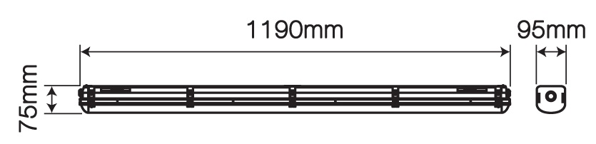 Светильник линейный LED PRIME RANGER C 40W 4000K 5600Lm IP66 1200