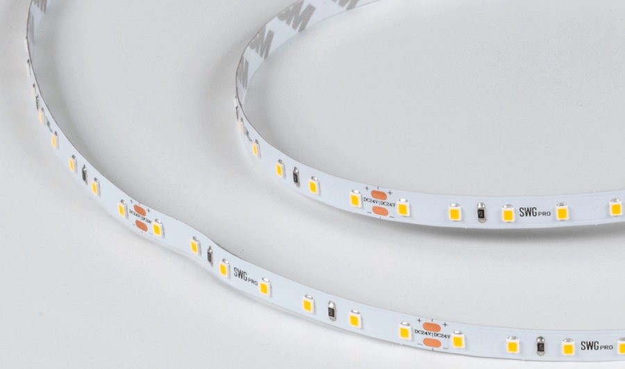 Лента LED 2835 3000K 8,6Вт/м 84LED/м 24В 1200Лм/м 5м SWG