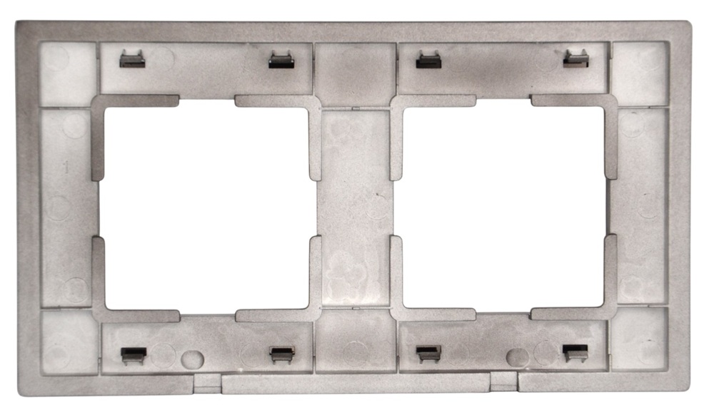 Рамка 2-я чёрная (стекло) SD-G3002B "Standard" AWSproducts