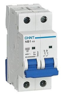 Автоматический выключатель NB1-63 C50/2 6кА CHINT