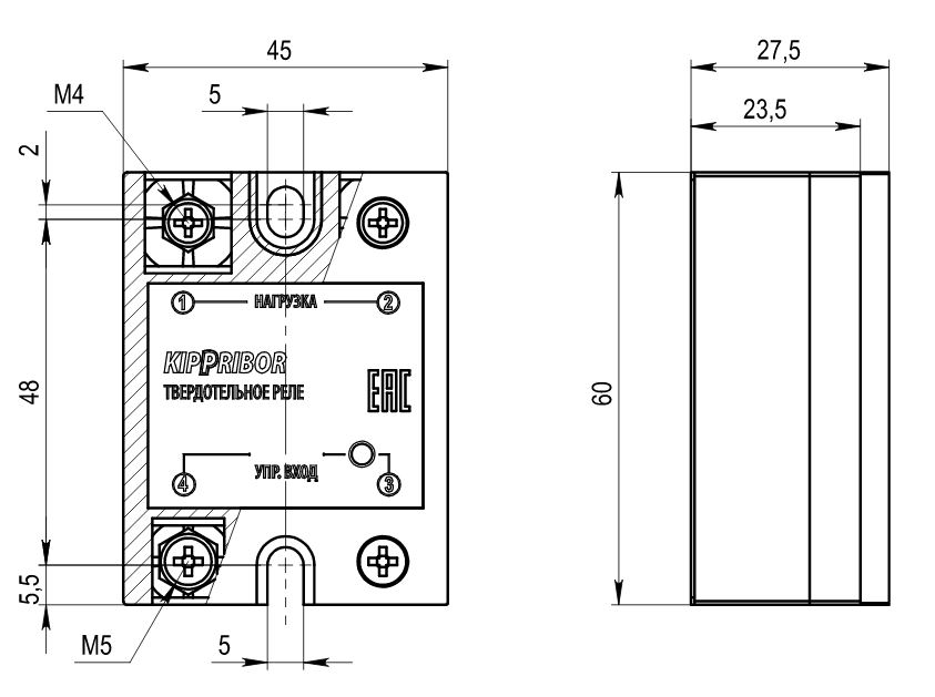 Реле твердотельное однофазное HD-6044.ZA2, 60 А