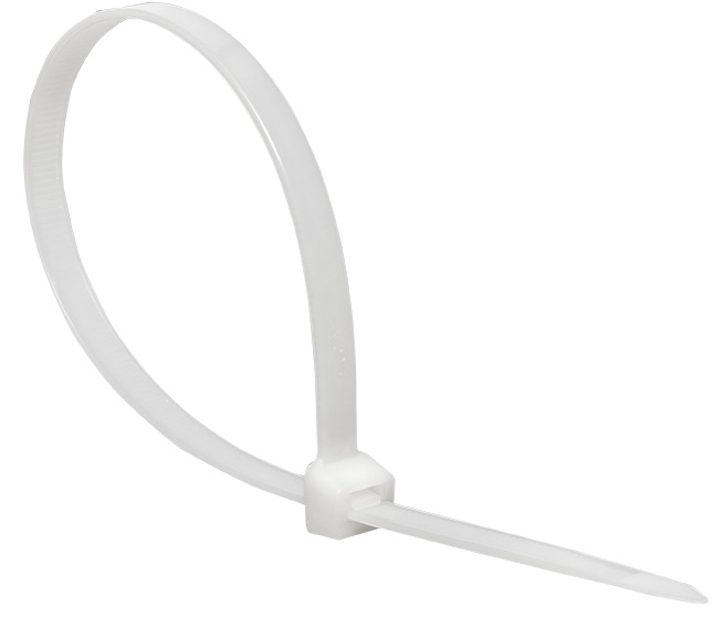 Хомут 2,5*100 белый нейлон (100 шт.) Basic (EKF), уп