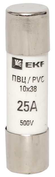 Плавкая вставка цилиндрическая ПВЦ (10х38) 25А EKF