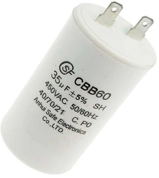 Конденсатор CBB60  35uF  450V  (SAIFU)