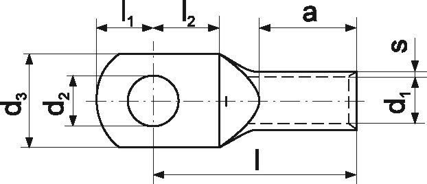 Наконечник медный луженый ТМЛ 120-8 KCS (ERKO)