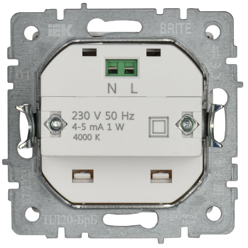 Подсветка LED встраиваемая белый BRITE IEK