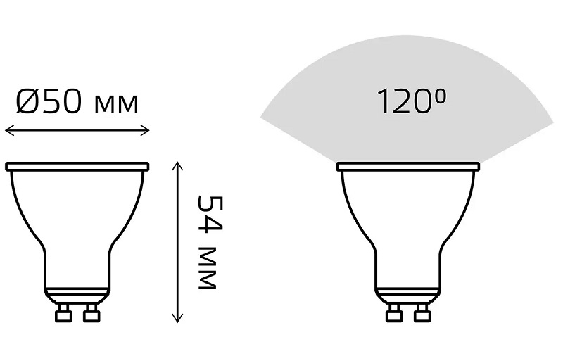 Лампа LED MR16 GU10 3000К  9Вт 640Лм Elementary Gauss