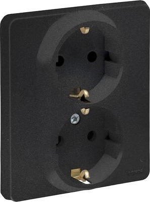 Розетка 2-я с/з Антрацит INSPIRIA LEGRAND