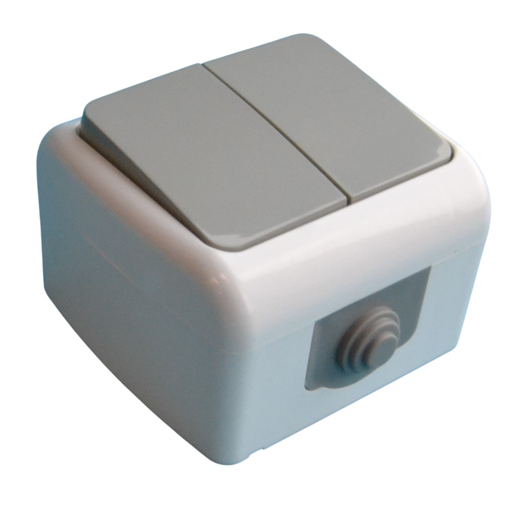 Выключатель ОУ 2-кл. IP54 SD-V1002WG AWSPRODUCTS