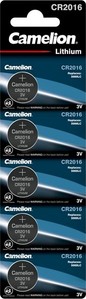 Элемент питания Camelion CR2016 BL-5 (литиевая,3V)
