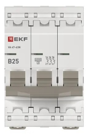 Автоматический выключатель ВА 47-63N B25/3 6кА Proxima EKF