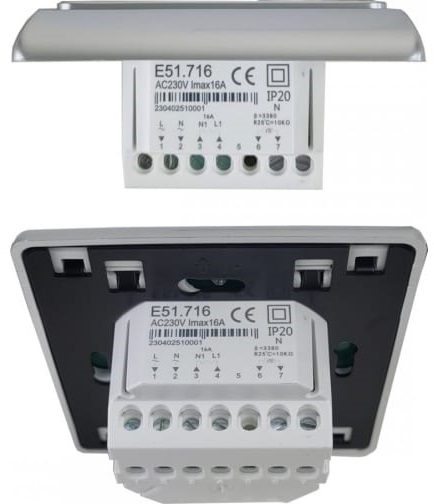 Терморегулятор E 51.716 (3.5 кВт) серебро