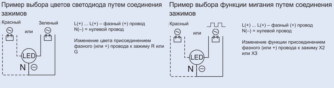 Индикатор светодиодный на DIN Z-DLD/2/230 (зелю+красн.)