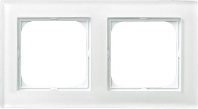 Рамка R-2RG/31 1113 белая двойная (стекло)