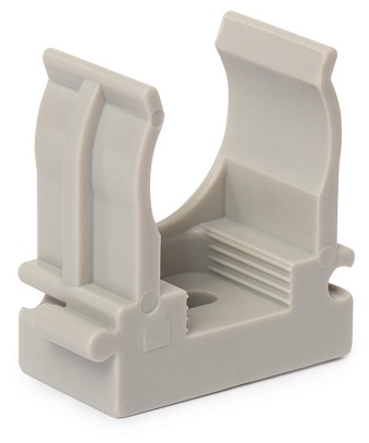 Крепеж-клипса для труб 16 мм СЕРАЯ прямой монтаж OBO-Bettermann (50)