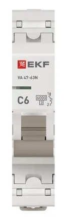 Автоматический выключатель ВА 47-63N C6/1 6кА Proxima EKF