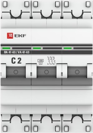 Автоматический выключатель ВА 47-63 C2/3 4.5кА Proxima EKF