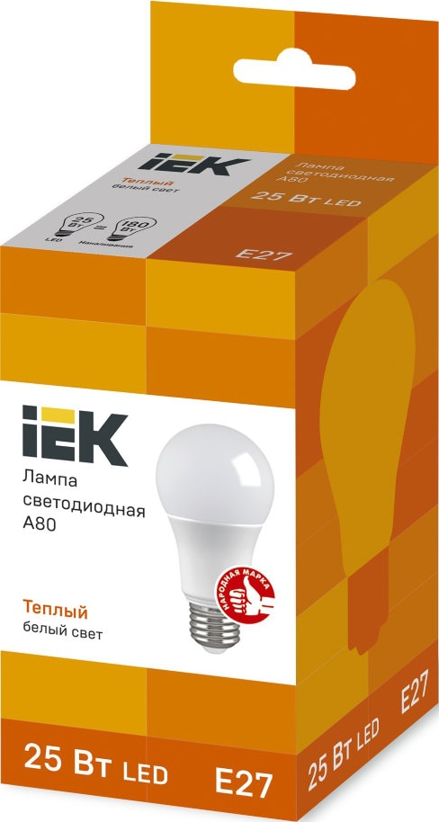 Лампа светодиодная LED-A80 eco 25Вт 230В 3000К E27 2500Lm IEK