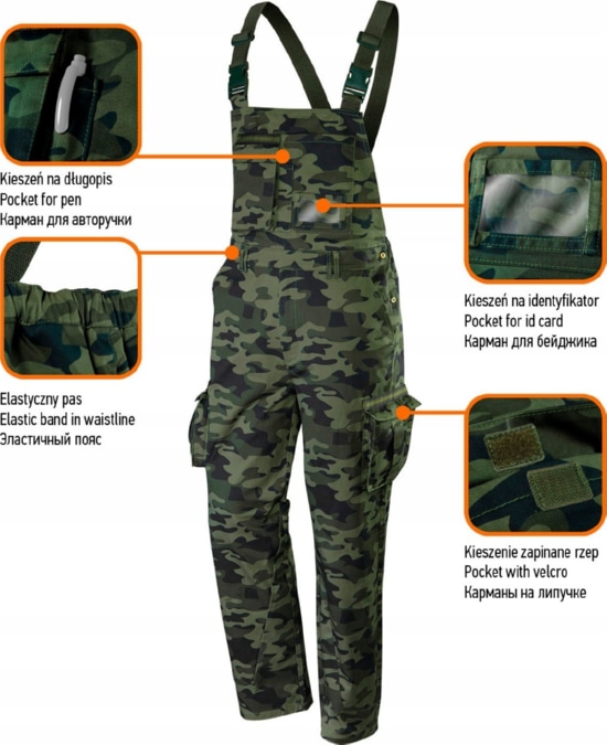 Полукомбинезон рабочий CAMO, размер L (NEO)