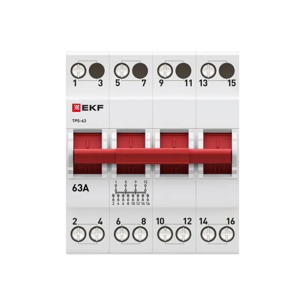 Трехпозиционный переключатель ТПС-63 4P 63А EKF PROxima