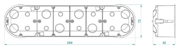 Коробка устан. PK-4x60 4-я под гипсоплиту (235-00) (в упак - 20 шт)