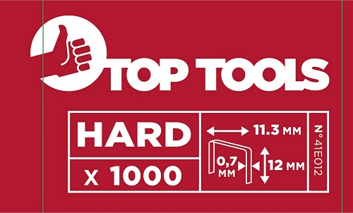 Скобы 12 мм, набор 1000 шт. тип J TOPEX