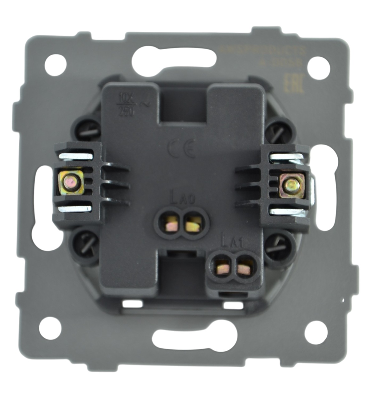 Выключатель звонка 1-кл. чёрный A-005B "Aura" AWSproducts