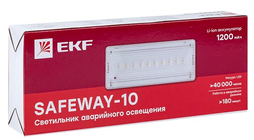 Светильник аварийного освещения SAFEWAY-10 LED IP54 EKF Proxima