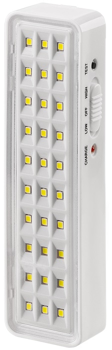 Светильник светодиодный аккумуляторный СБА 30 LED, DC, Li-ion 3,7 В 1 А*ч, 3-5 ч, пластик, Народный