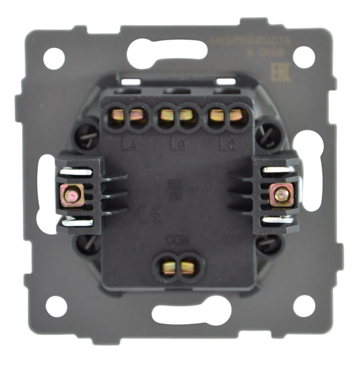 Выключатель 3-кл. чёрный A-015B "Aura" AWSproducts