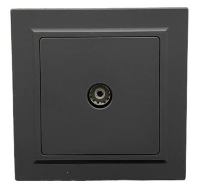 Розетка TV 1-я чёрная U2B-013 SoftTouch AWSPRODUCTS