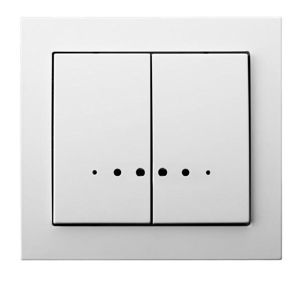 Выключатель 2 кл. LP-2WS/00 1701 с подсветкой