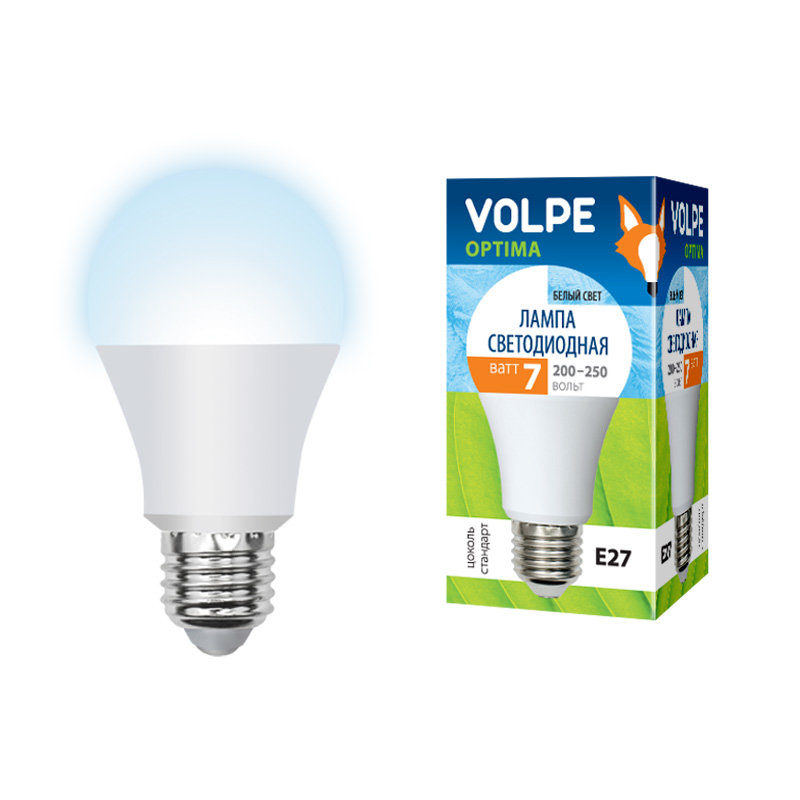 Лампа светодиодная LED-A60-7W/NW/E27/FR/O
