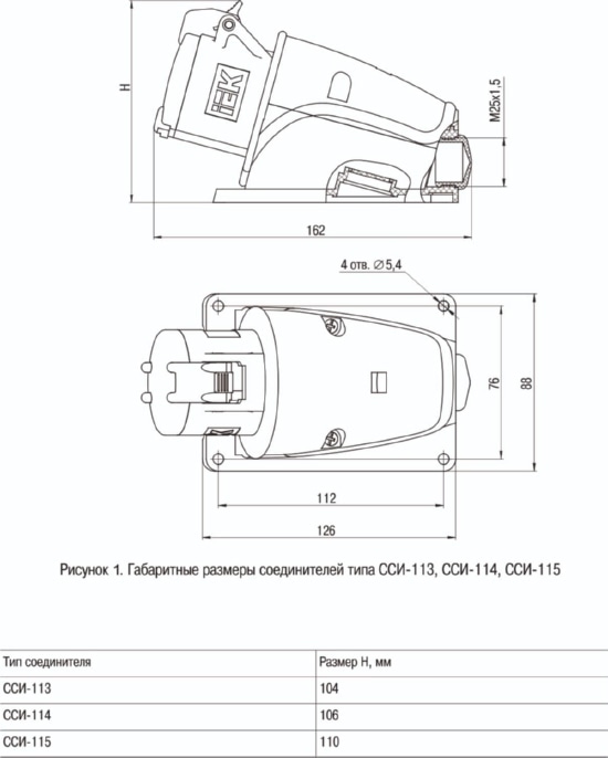 Розетка стационарная 16А 5п (3P+N+PE) 115 IP44, 415В,  MAGNUM IEK