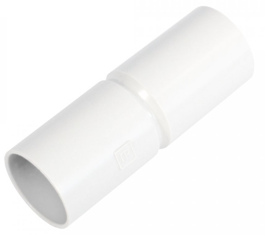Муфта труба-труба 20 мм БЕЛАЯ Промрукав (70шт) (840шт кор)