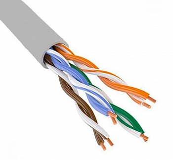 Кабель Ripo Plus UTP cat 5e НГ(А) 4*2*24AWG 0,46 Cu Indoor (КСВПВ-5e 4*2*24AWG)