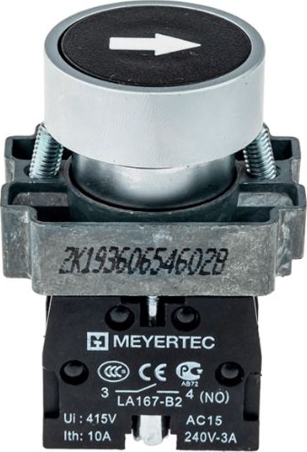 Кнопка MTB2-BAZ11335 чёрн. стрелка вверх IP65, Meyertec