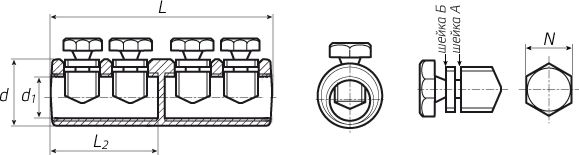 Соединитель болтовой 4СБ-150/240 (КВТ)