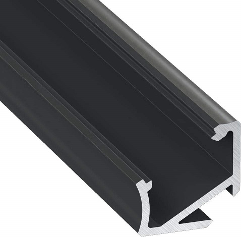 Профиль алюминиевый LUMINES type H black anodized 2,02 m (черный, анодированный) 10-0452-20