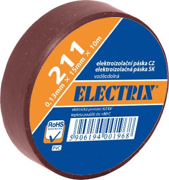 Изолента ELECTRIX 211  PCV (0,13mm*19mm*20m) коричневая