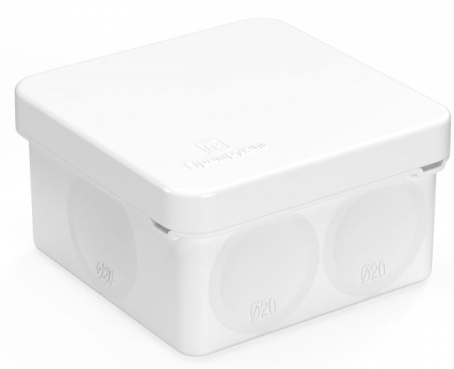 Коробка распред. о/п 70х70х40 IP66 БЕЛАЯ пр. монт. двухкомпонентная HF УФ Промрукав (150)