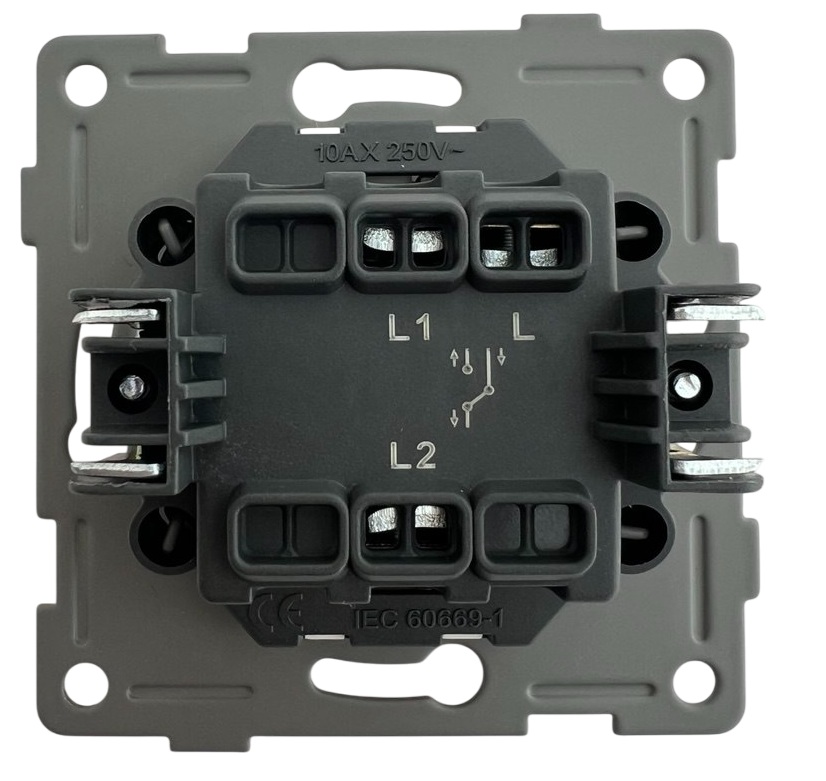 Выключатель проходной 1-кл. белый U1A-001-2 SoftTouch "Uno" AWSproducts