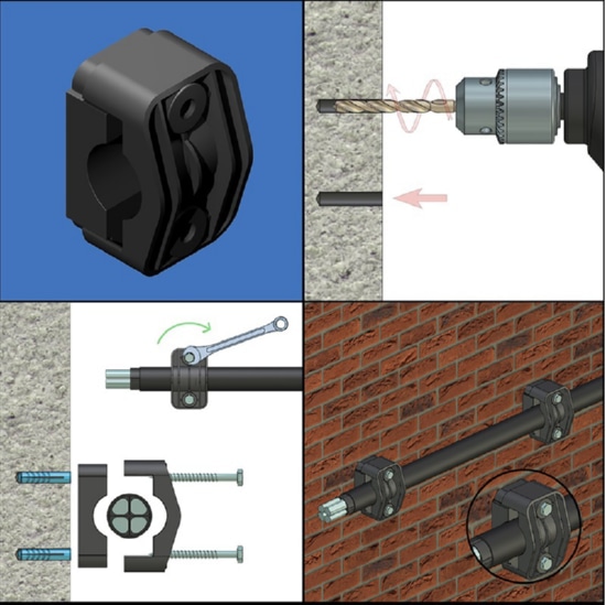 Кабельный держатель KO-40 Elektroplast