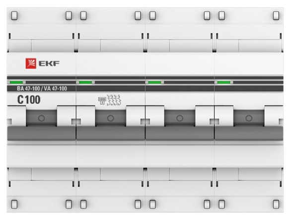 Автоматический выключатель ВА 47-100 С100/4 10кА Proxima EKF