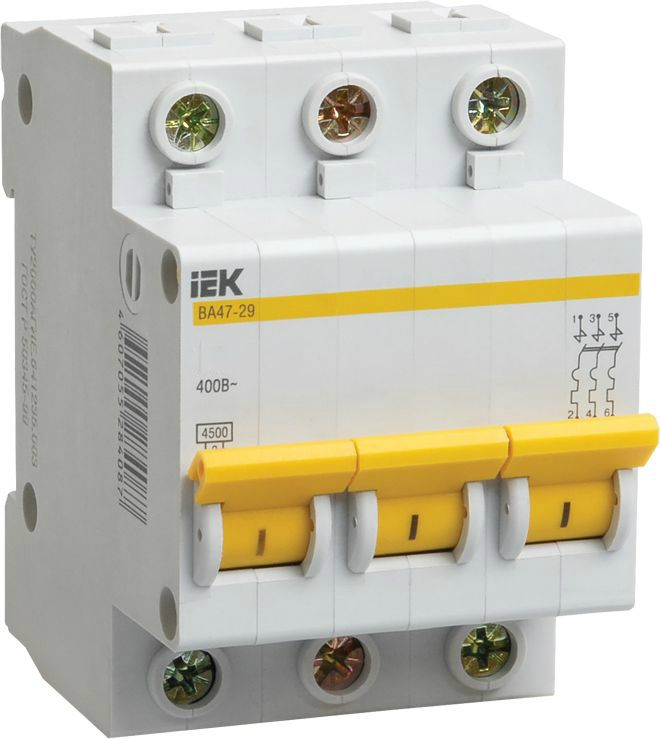 Автоматический выключатель ВА47-29 B20/3 4,5кА IEK