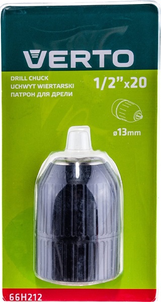 Патрон для дрели самозатягивающийся, 1/2"x20, 13мм TOPEX
