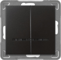 Выключатель LP-2YS/m/50 1002 2кл. с подсветкой, 