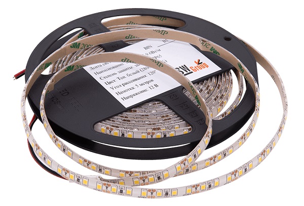 Лента LED 2835 3000K 9,6Вт/м 120LED/м 400Лм/м 12В 5м IP65 SWG