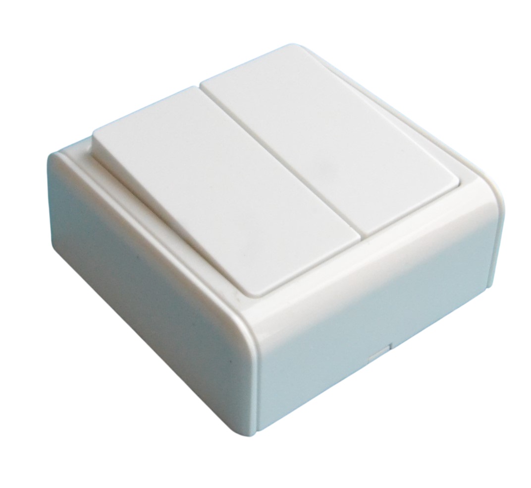 Выключатель ОУ проходной 2-кл. белый SD-S004W "Standard" AWSproducts