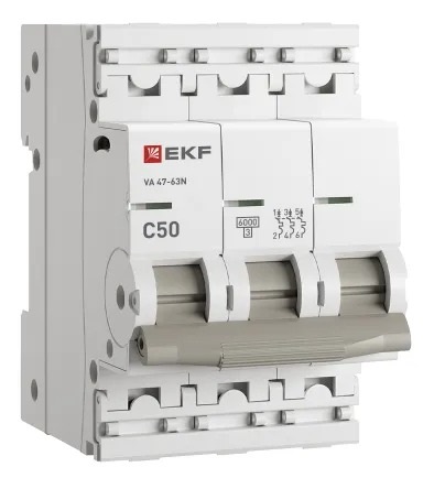 Автоматический выключатель ВА 47-63N C50/3 6кА Proxima EKF